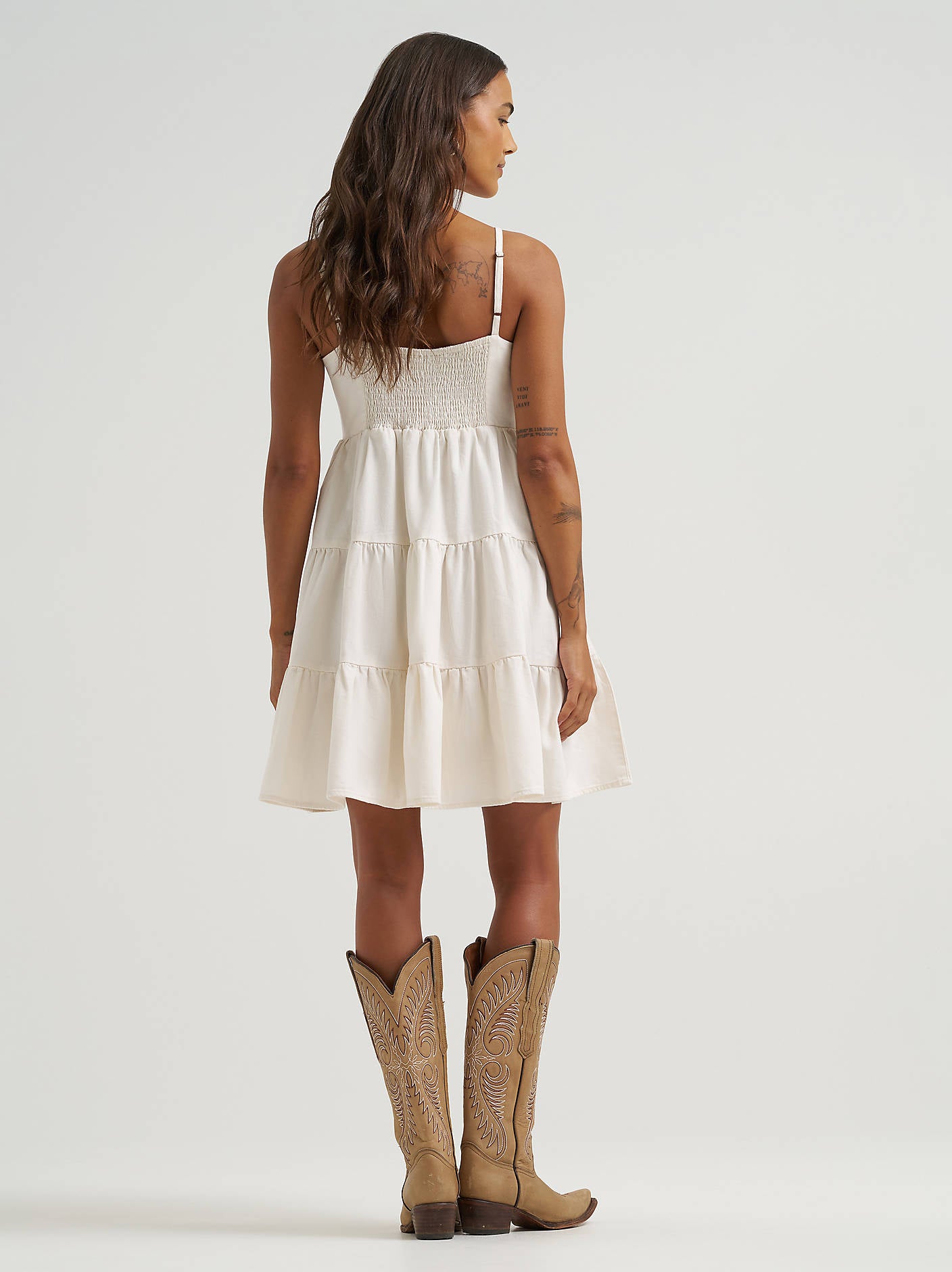 Wrangler Womens Strappy Tiered Dress