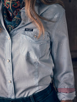 112379519 Wrangler Womens Olivia Western Slim Snap Shirt BOLTRANCHSTORE.COM