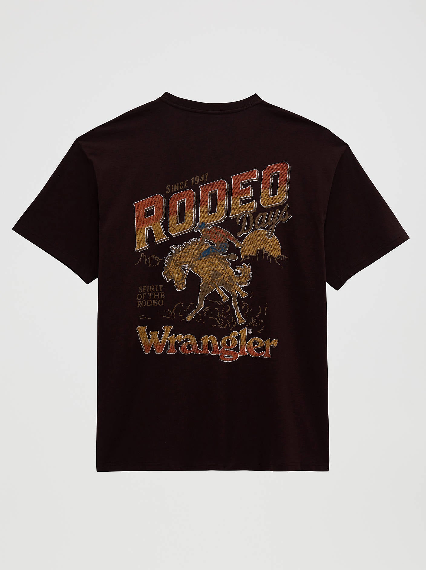 Wrangler Mens Bronco Vintage Fit Back Graphic T Shirt