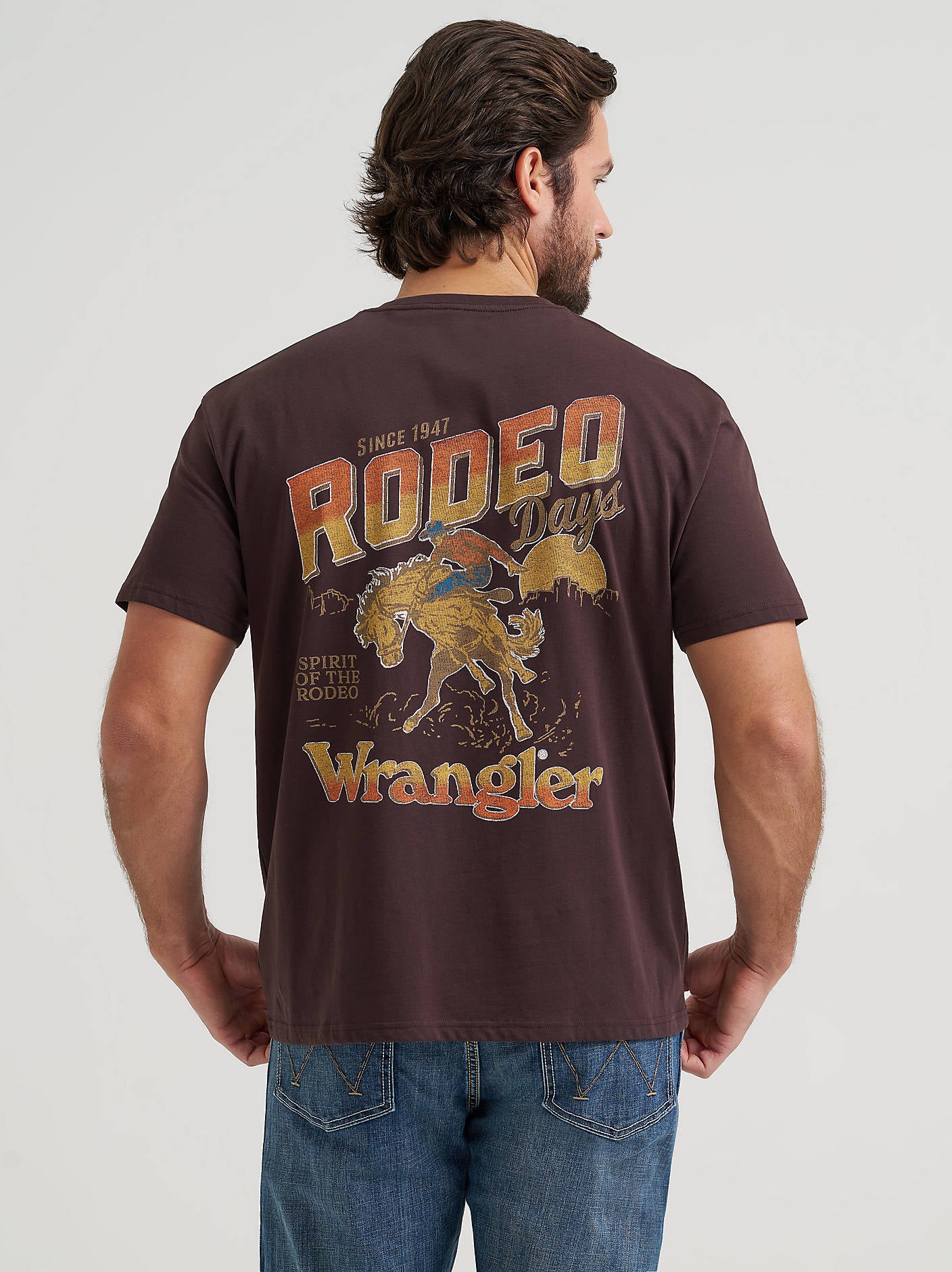 112379608 Wrangler Mens Bronco Vintage Fit Back Graphic T Shirt boltranchstore.com free shipping mens western shirt in stock