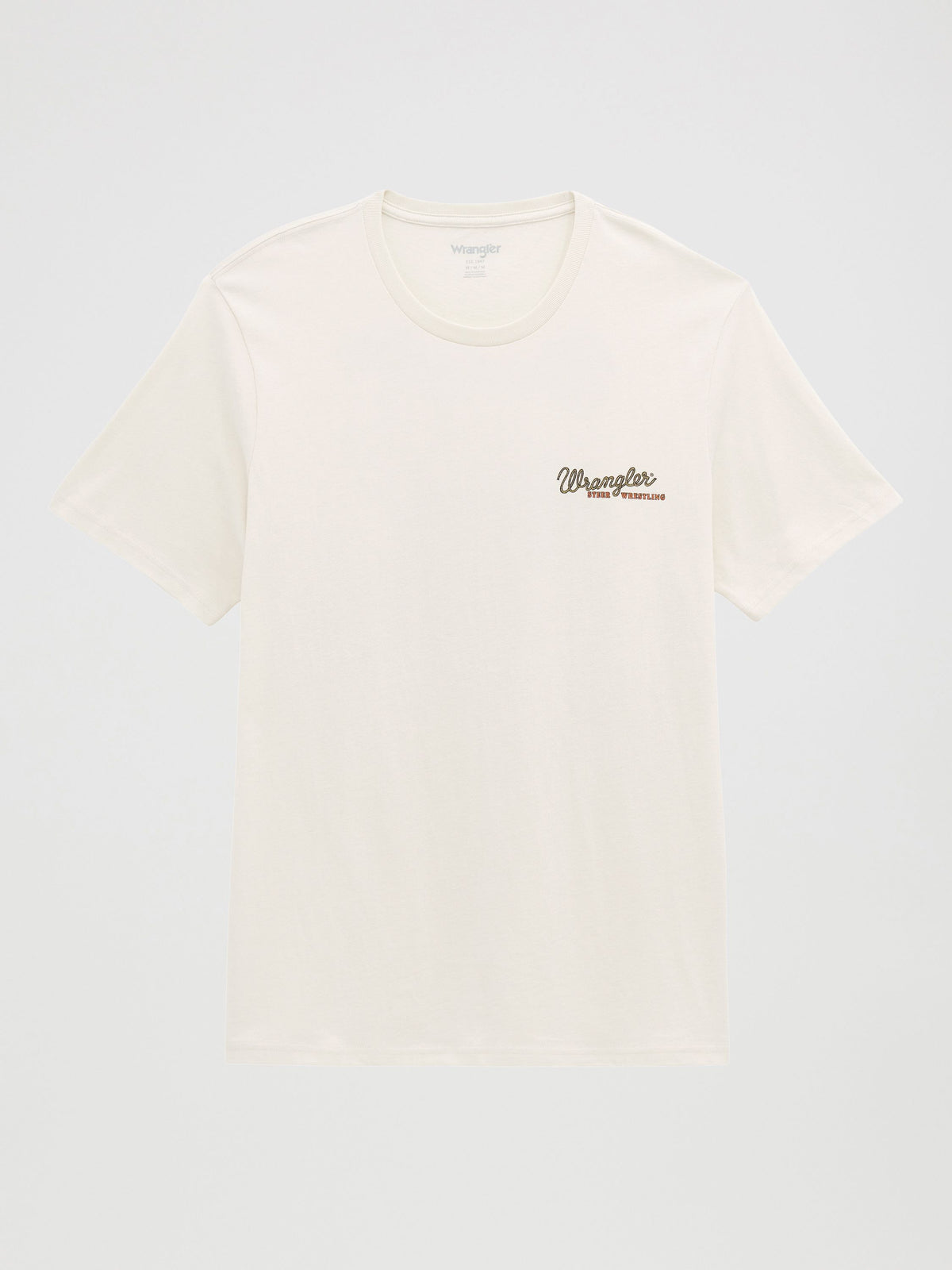Wrangler Steer Wrestling Graphic T Shirt Antique White everyday rodeo tee for ranch days and Park City weekends