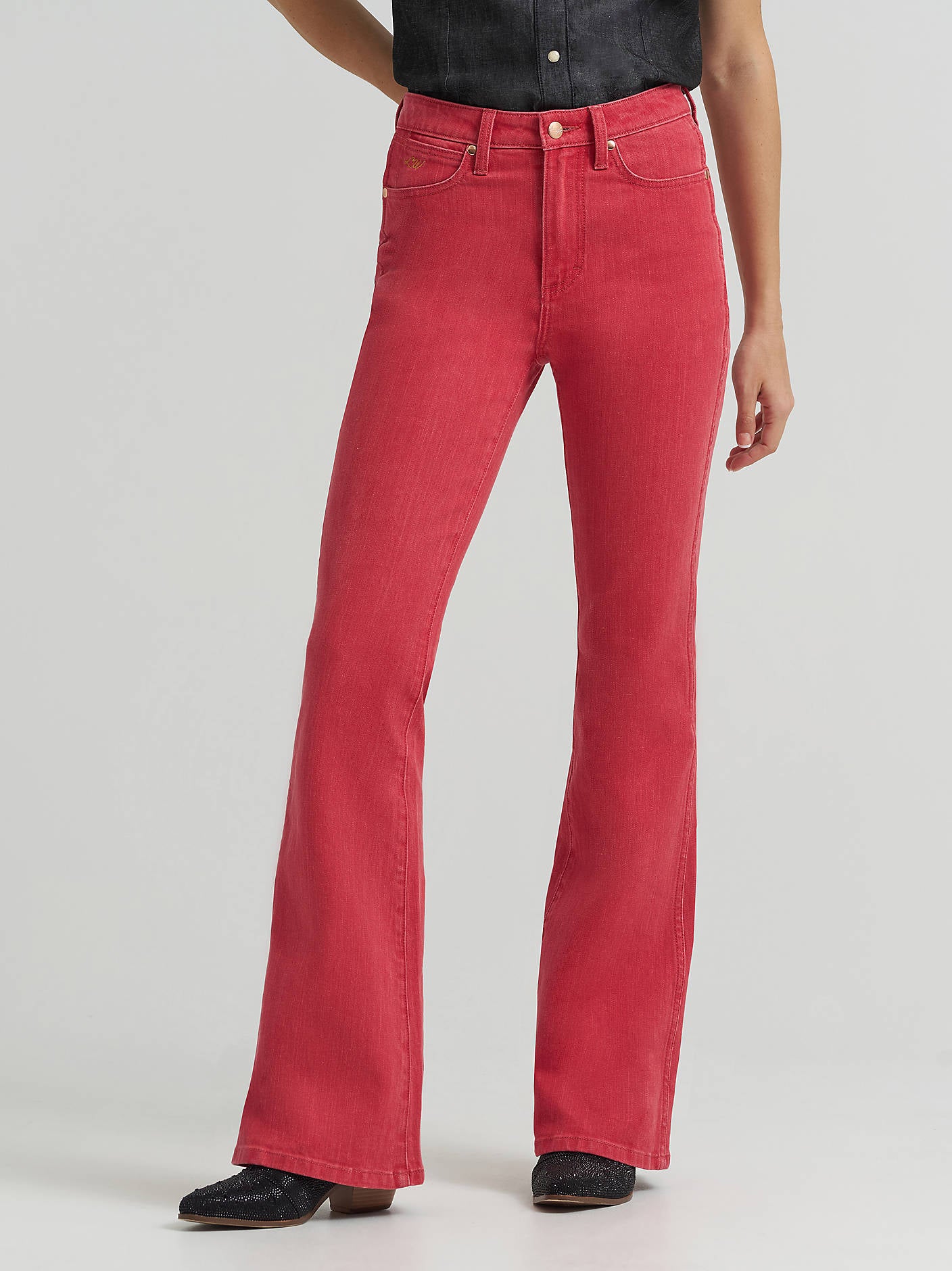 Wrangler Womens Lainey Wilson x Wrangler Red Flare Jeans