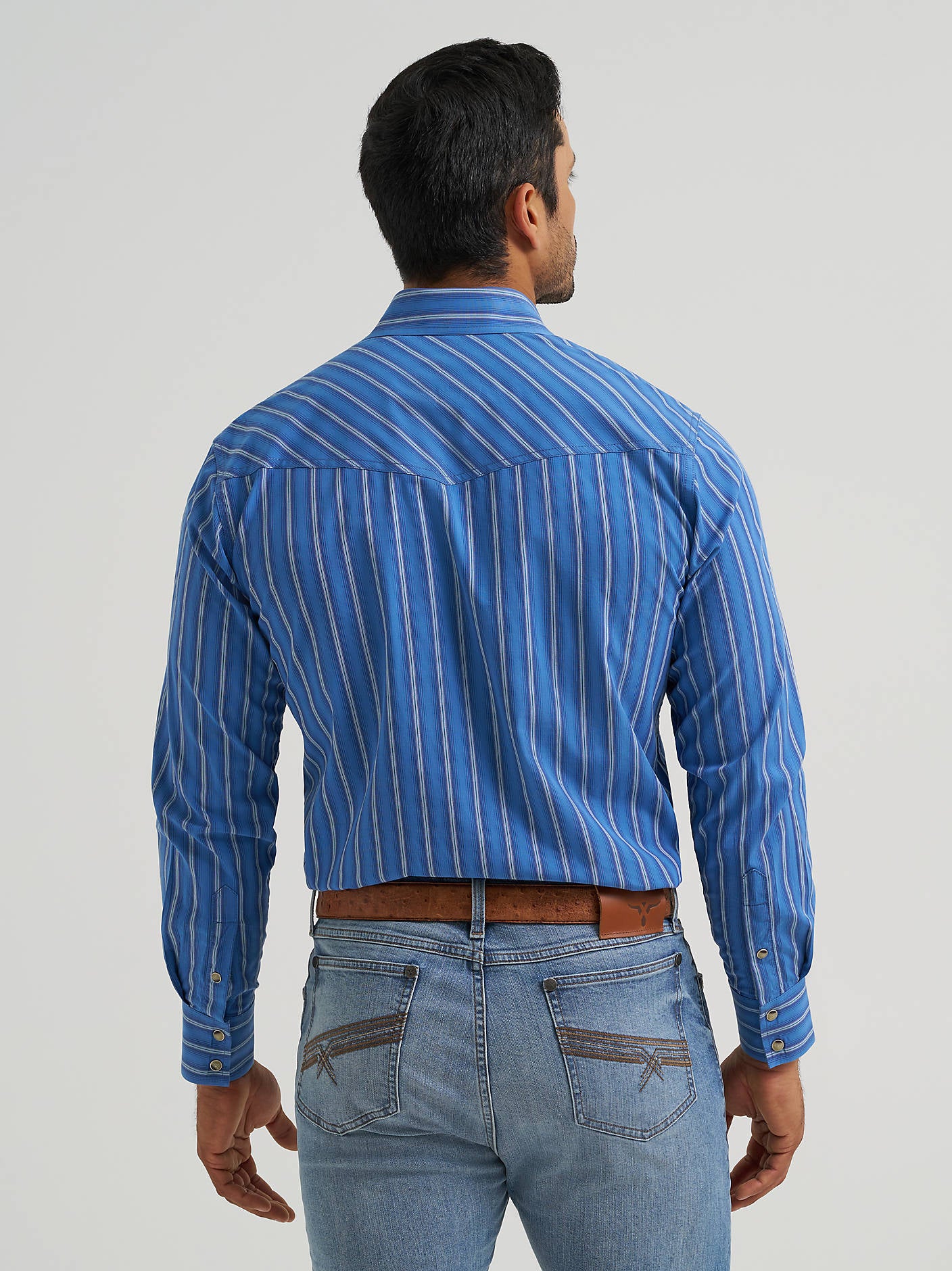 Wrangler Mens 20X Riverstone Stripe Snap Shirt