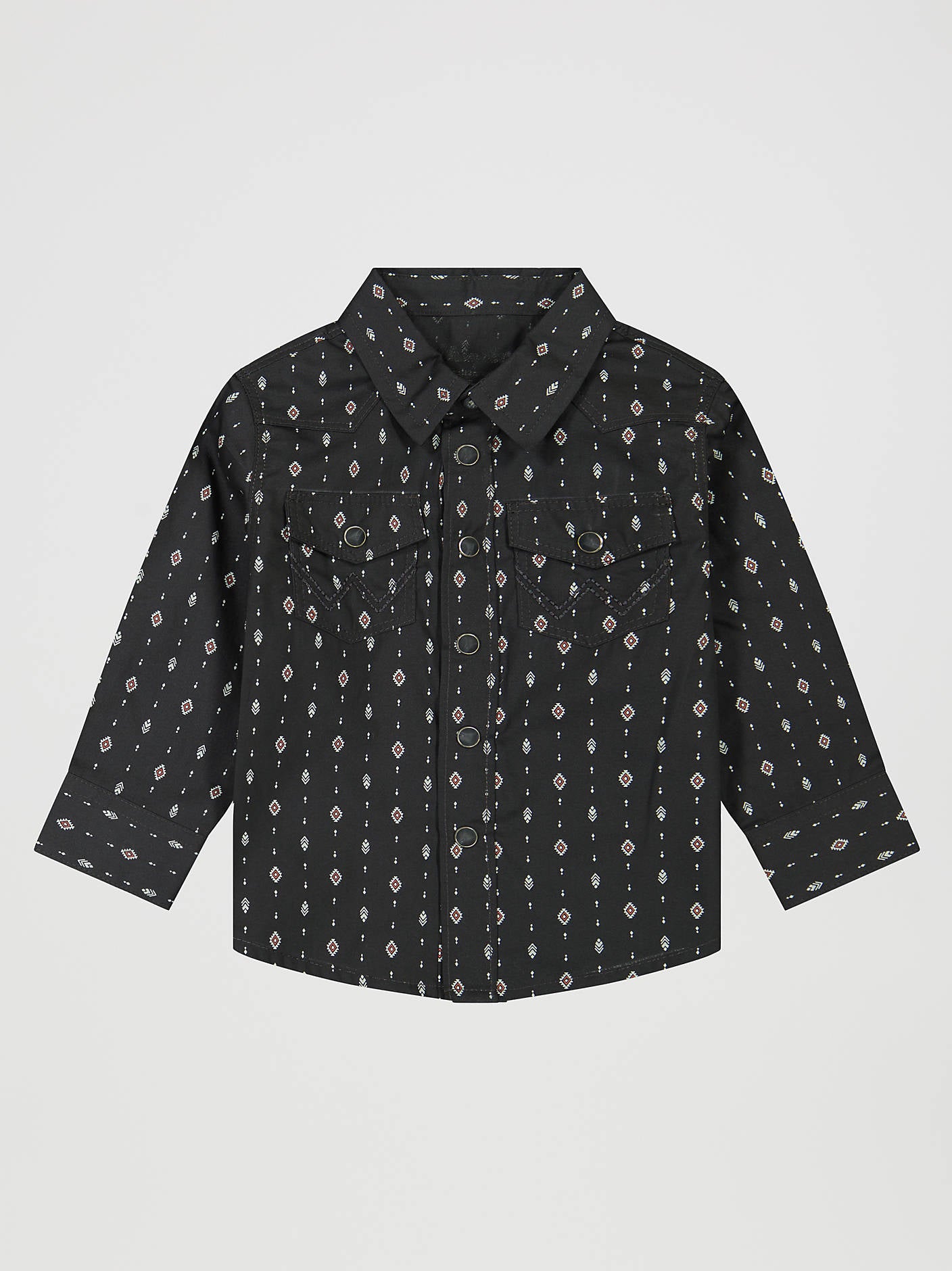 112381495 Wrangler Little Boys Long Sleeve Print Western Snap Shirt at boltranchstore.com rodeo long sleeve shirt free shipping 