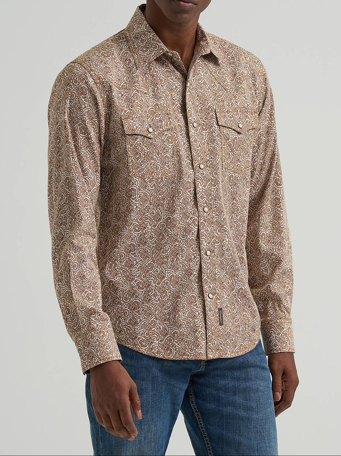 Wrangler Mens Retro Premium Snap Shirt shop at boltranchstore.com western wear mens pearl snap button down with free shipping in stock mens western shirt 