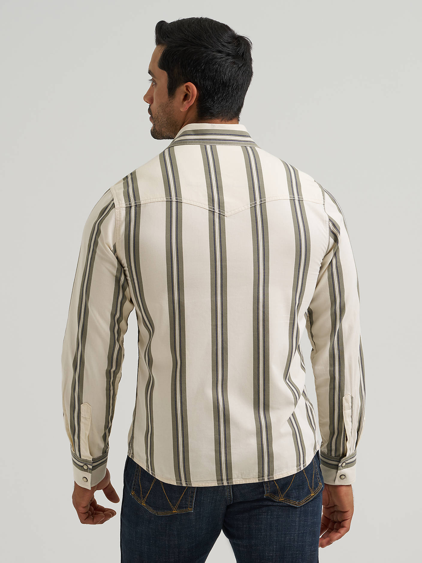 Wrangler Men Retro Premium Striped Snap Shirt