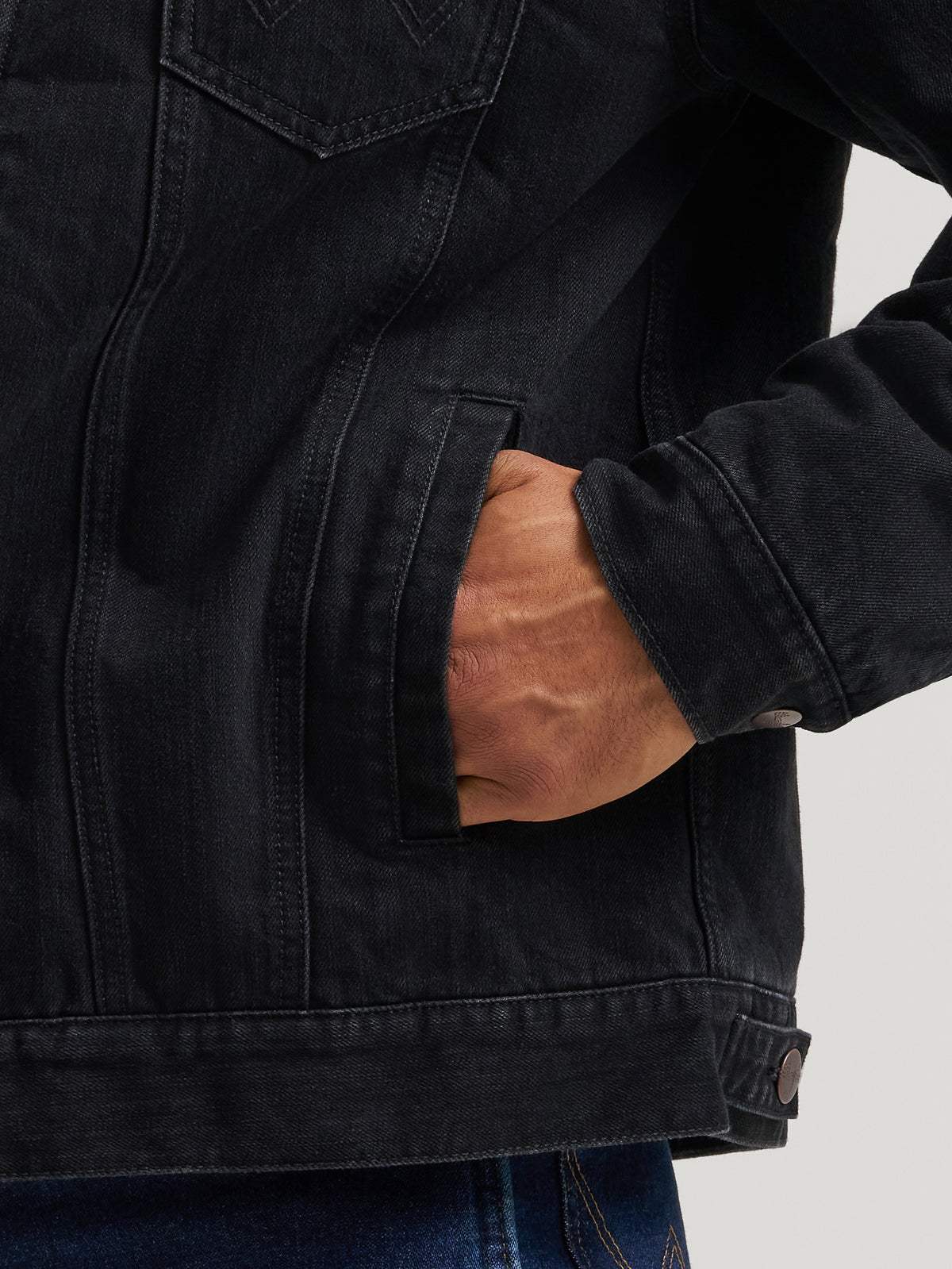 Wrangler Mens Retro Sherpa Lined Western Denim Jacket denim layering piece for ranch work and everyday western wear Utah