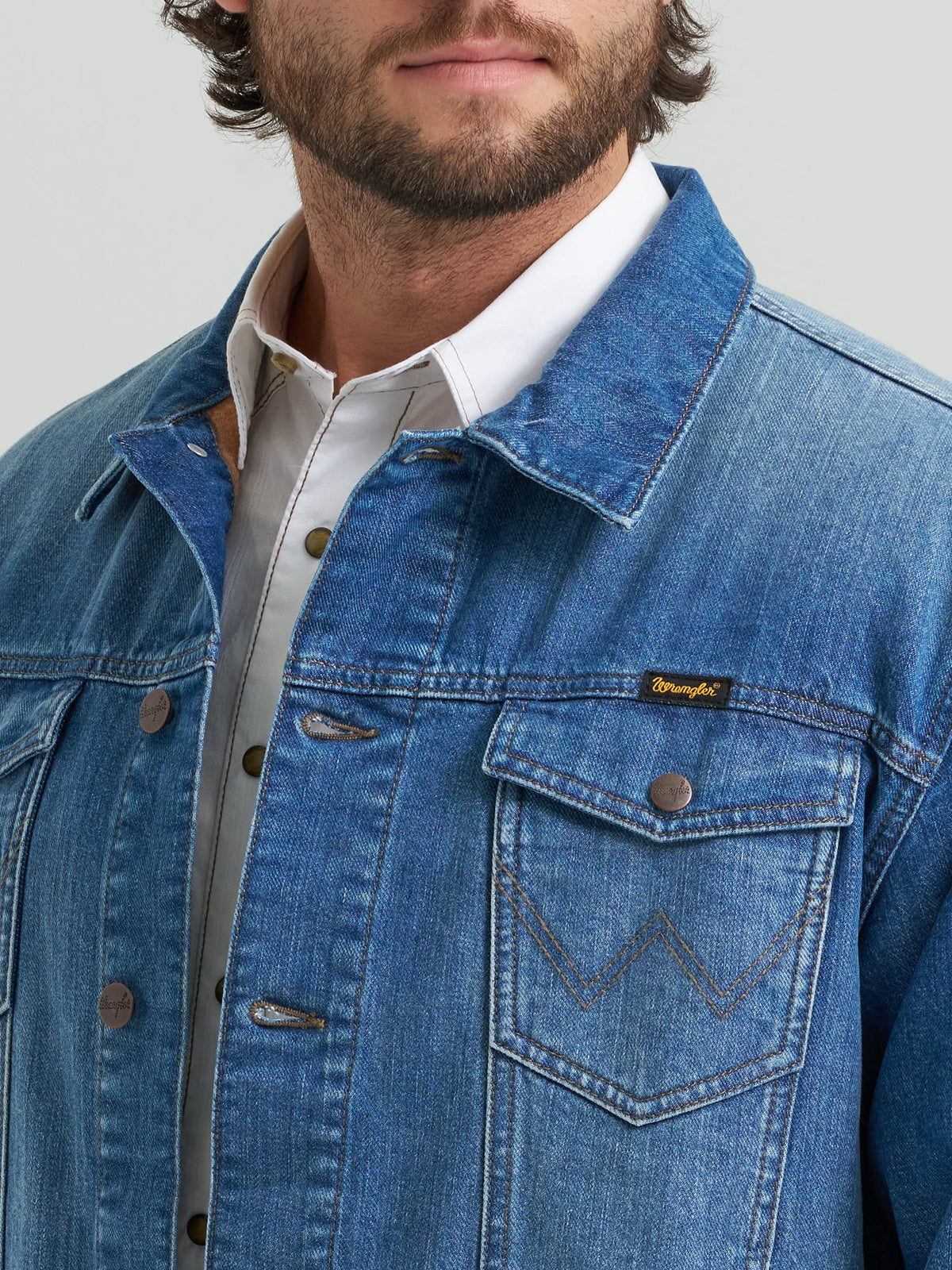 Wrangler Cowboy Cut Flannel Lined Denim Jacket soft flannel lined interior for cold weather warmth western fashion