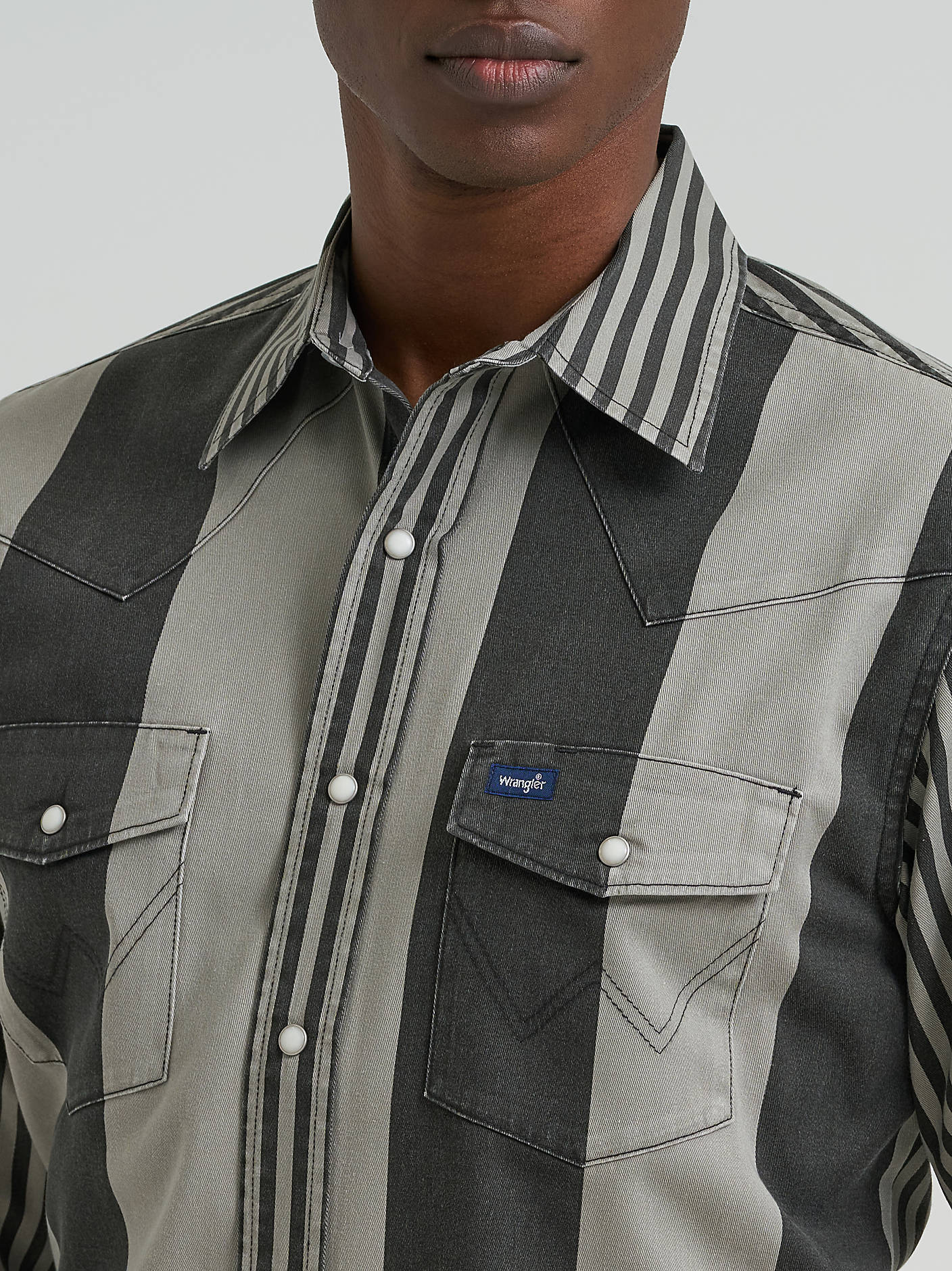 Wrangler Mens Vintage Inspired Brushpopper Western Snap Workshirt