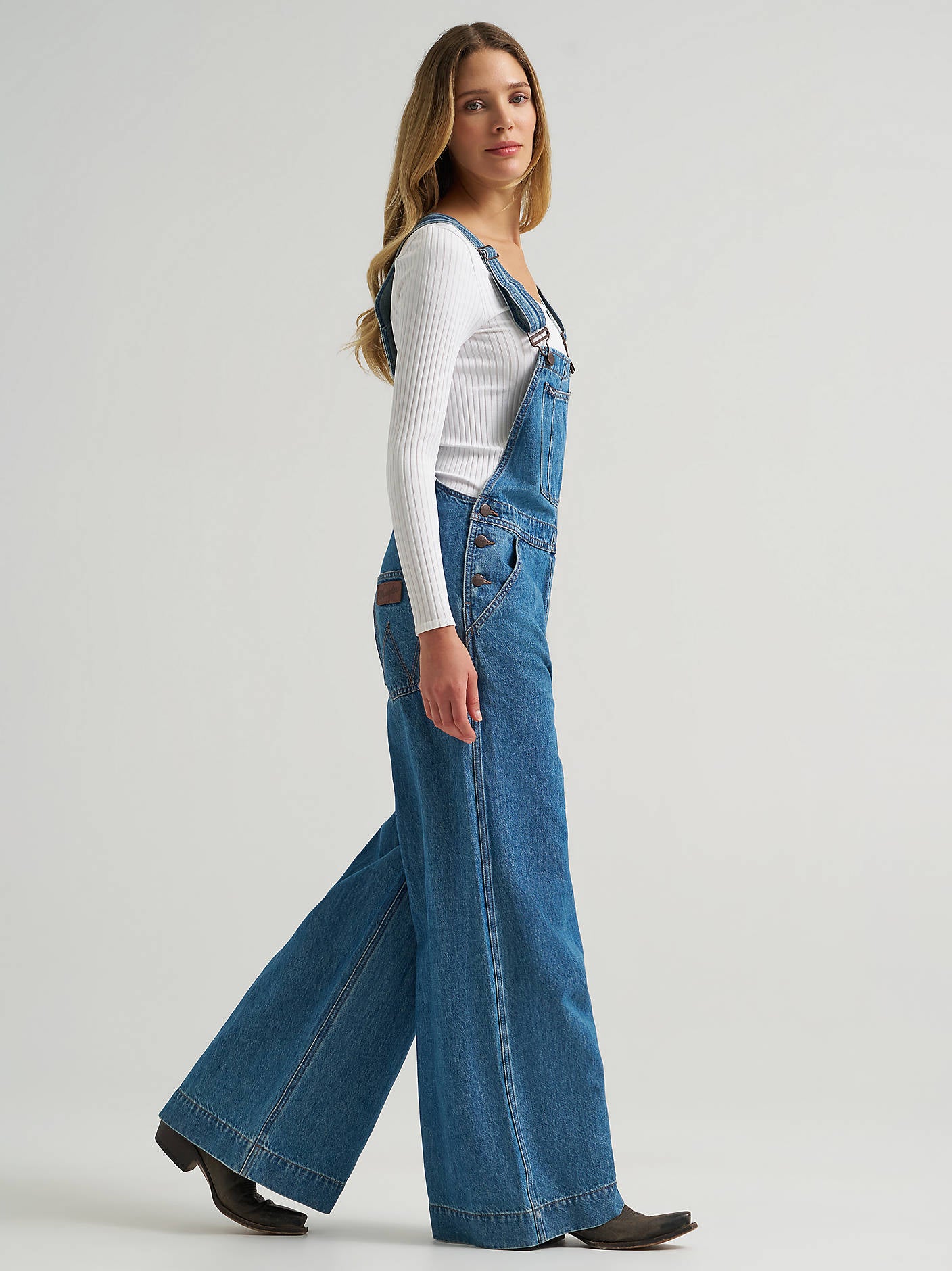 Wrangler Womens Retro Bailey Wide Leg Overalls