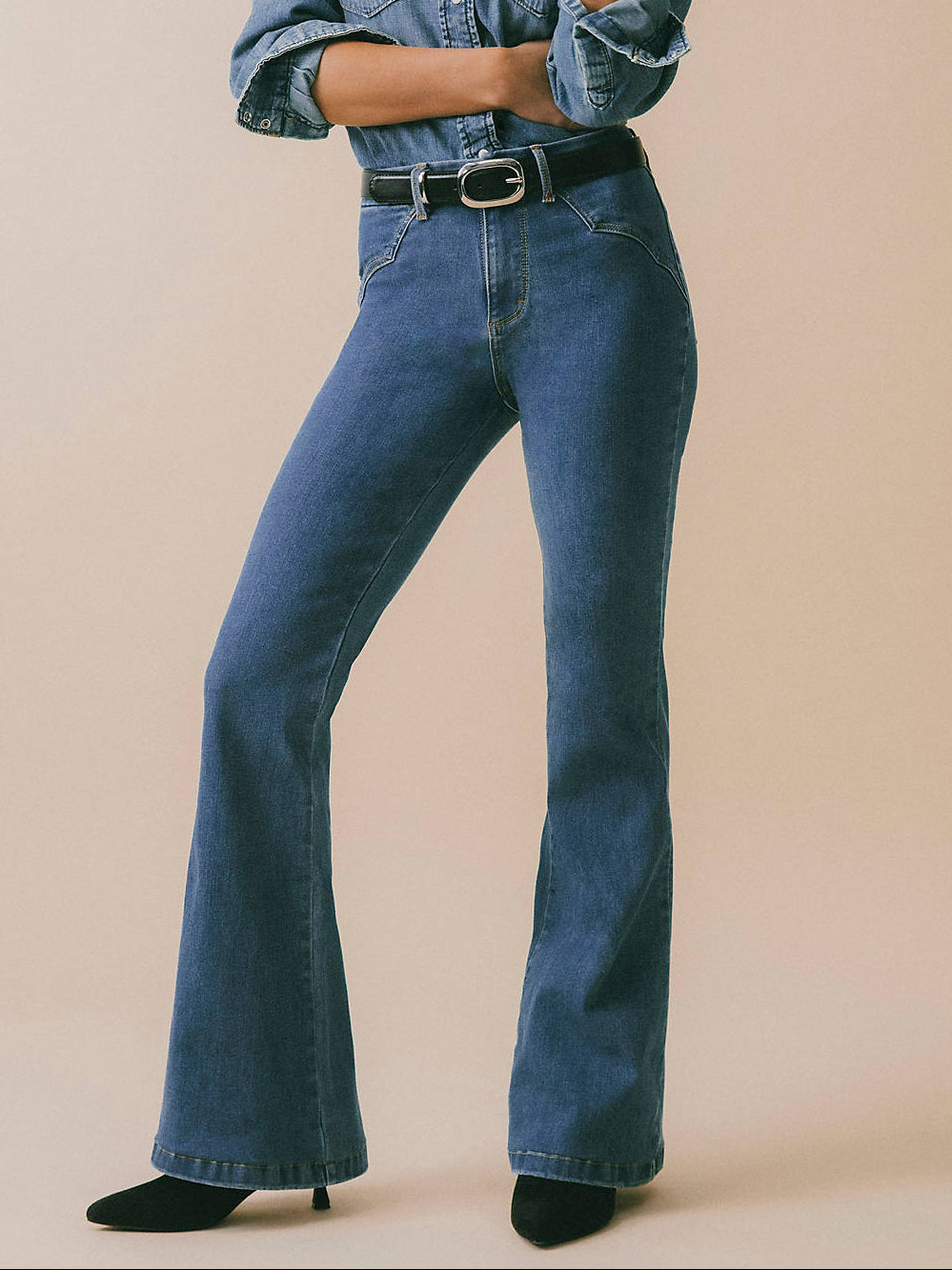 112382270 Wrangler Womens Bespoke High Rise Fashion Flare Jean at boltranchstore.com  free shipping womens western boot cut jeans in stock 