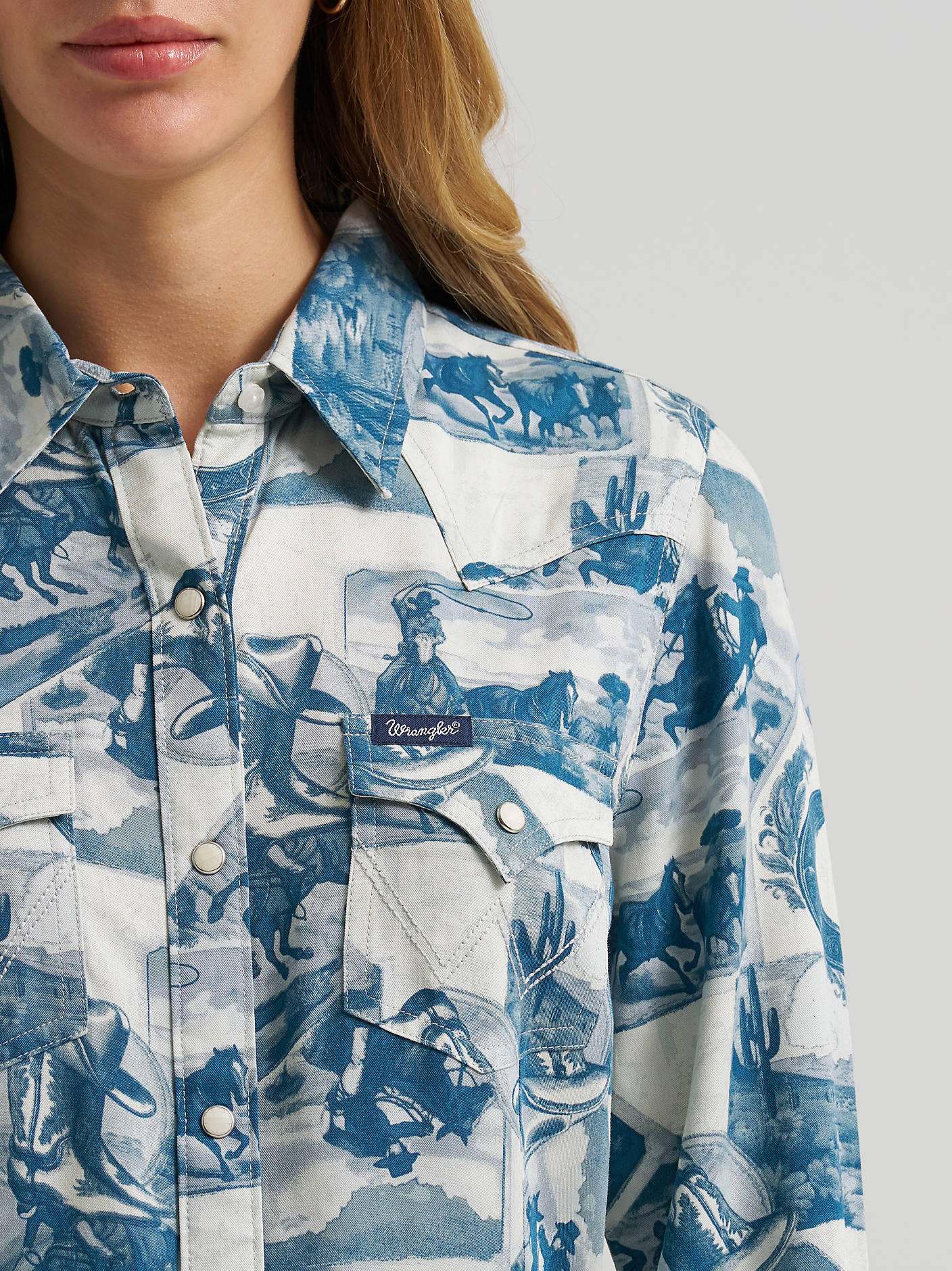Wrangler Womens Reverie Vintage Fit Western Snap Shirt