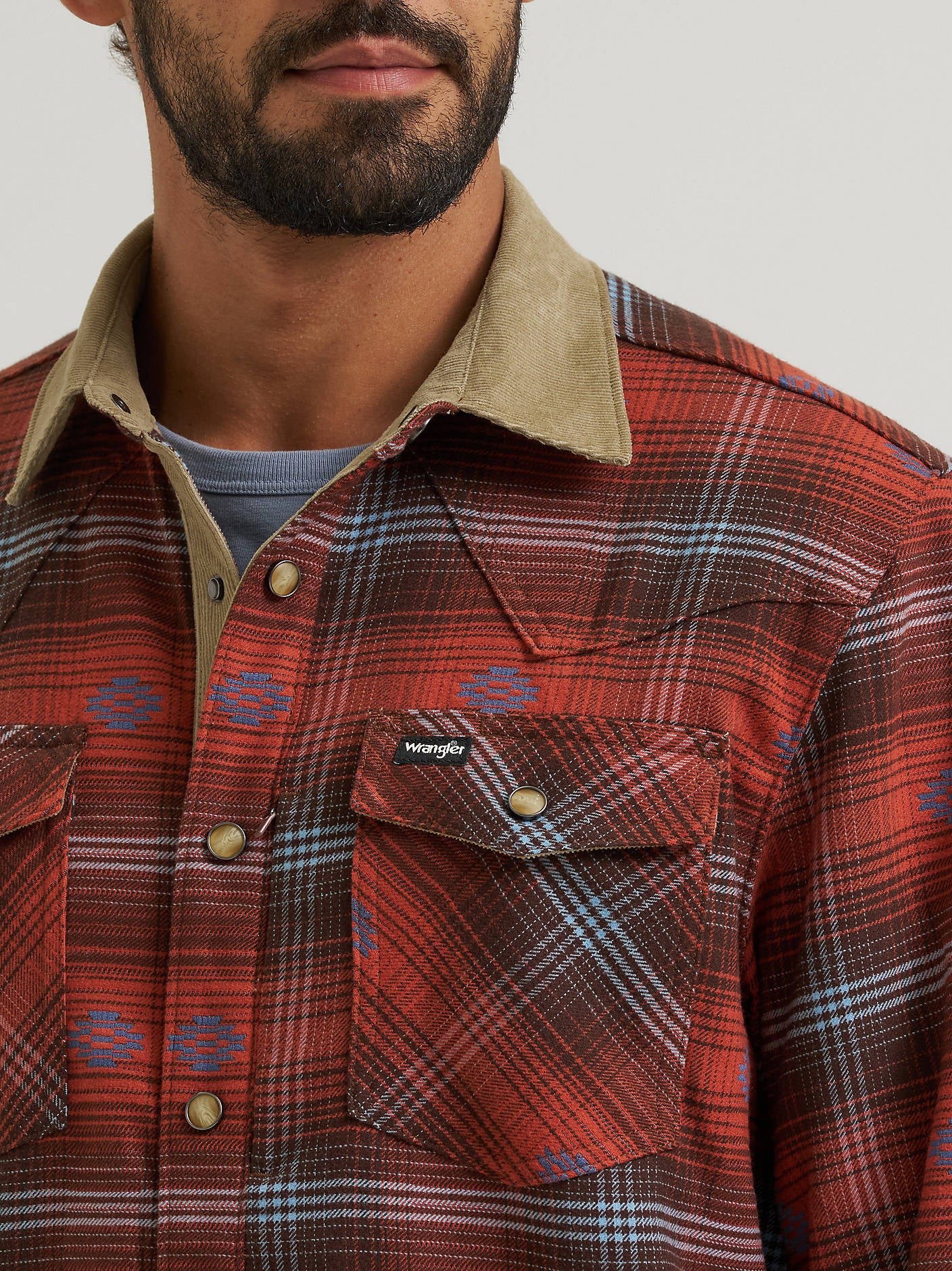 Wrangler Mens Lined Flannel Shirt Jacket
