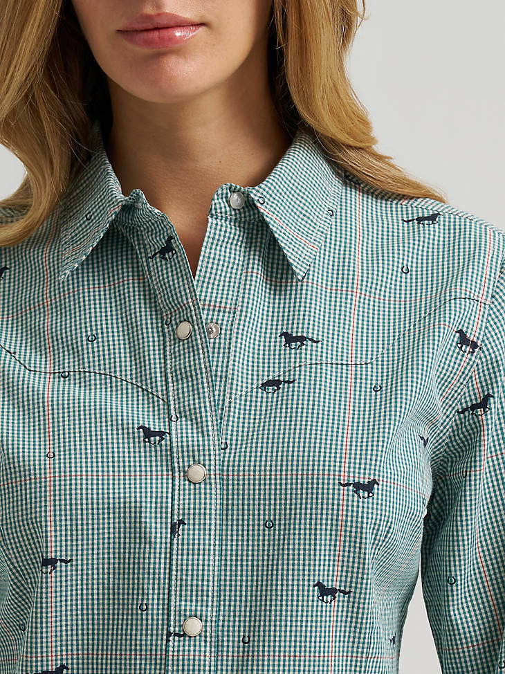 Wrangler Womens Statement Sierra Slim Snap Shirt