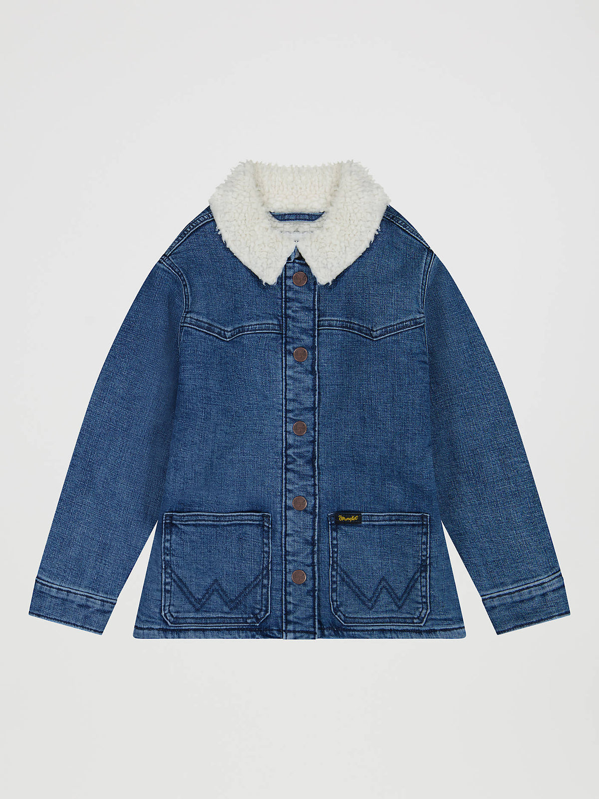 Wrangler Girls Sherpa Lined Denim Barn Jacket