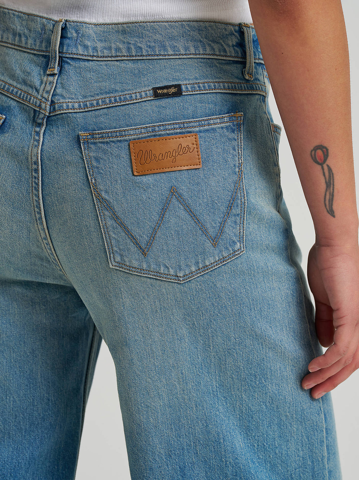 Western clothing womens fashion womens western boutique Wrangler Womens Low Rise Baggy Jean Glacier SKU 112382776 Boltranchstore.com free shipping
