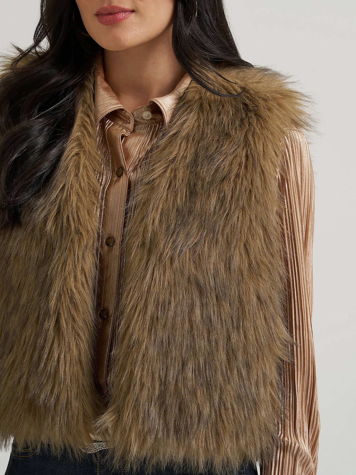 Wrangler Womens X Lainey Wilson Womens Fur Vest