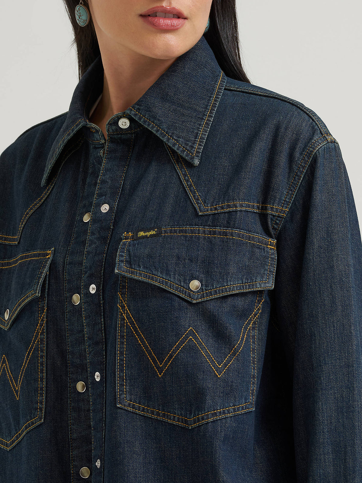 Wrangler X Lainey Wilson Boyfriend Denim Shirt