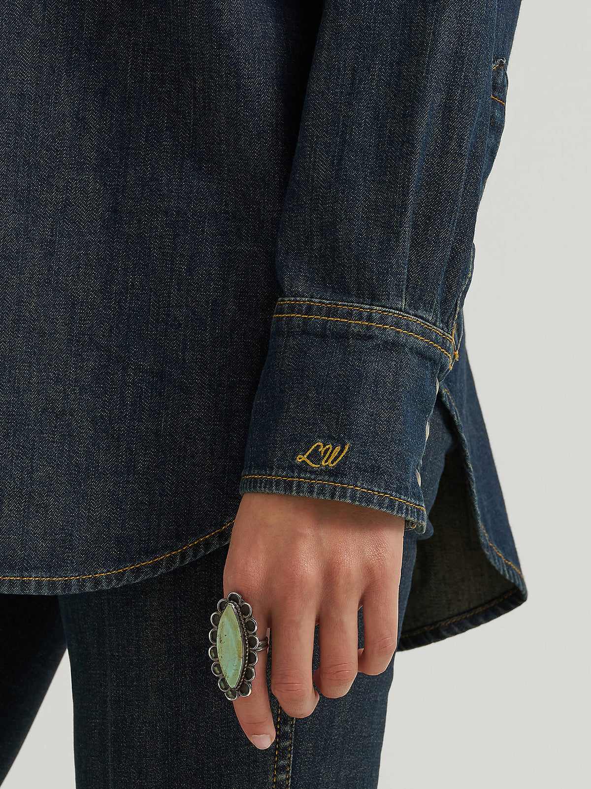 Wrangler X Lainey Wilson Boyfriend Denim Shirt