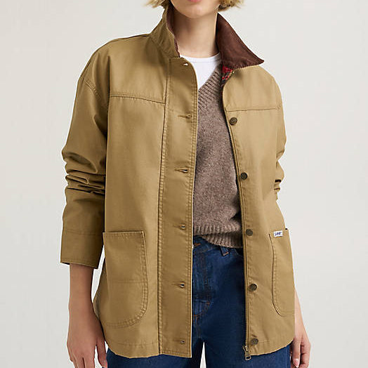 Lee Chore Coat Dark Khaki LFDM1098 - Womens Western Fashion Style | boltranchstore.com