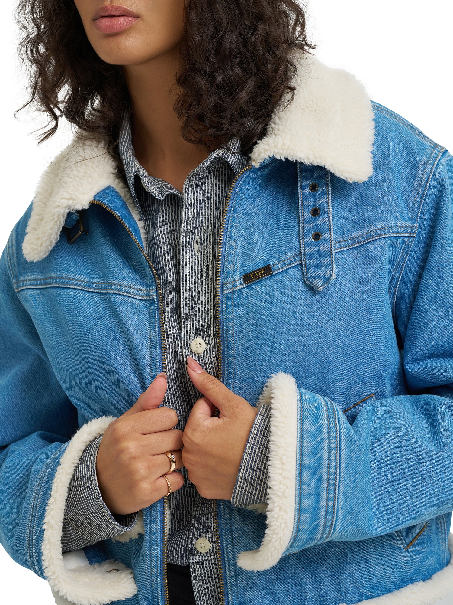 Lee Womens Aviator Denim Jacket