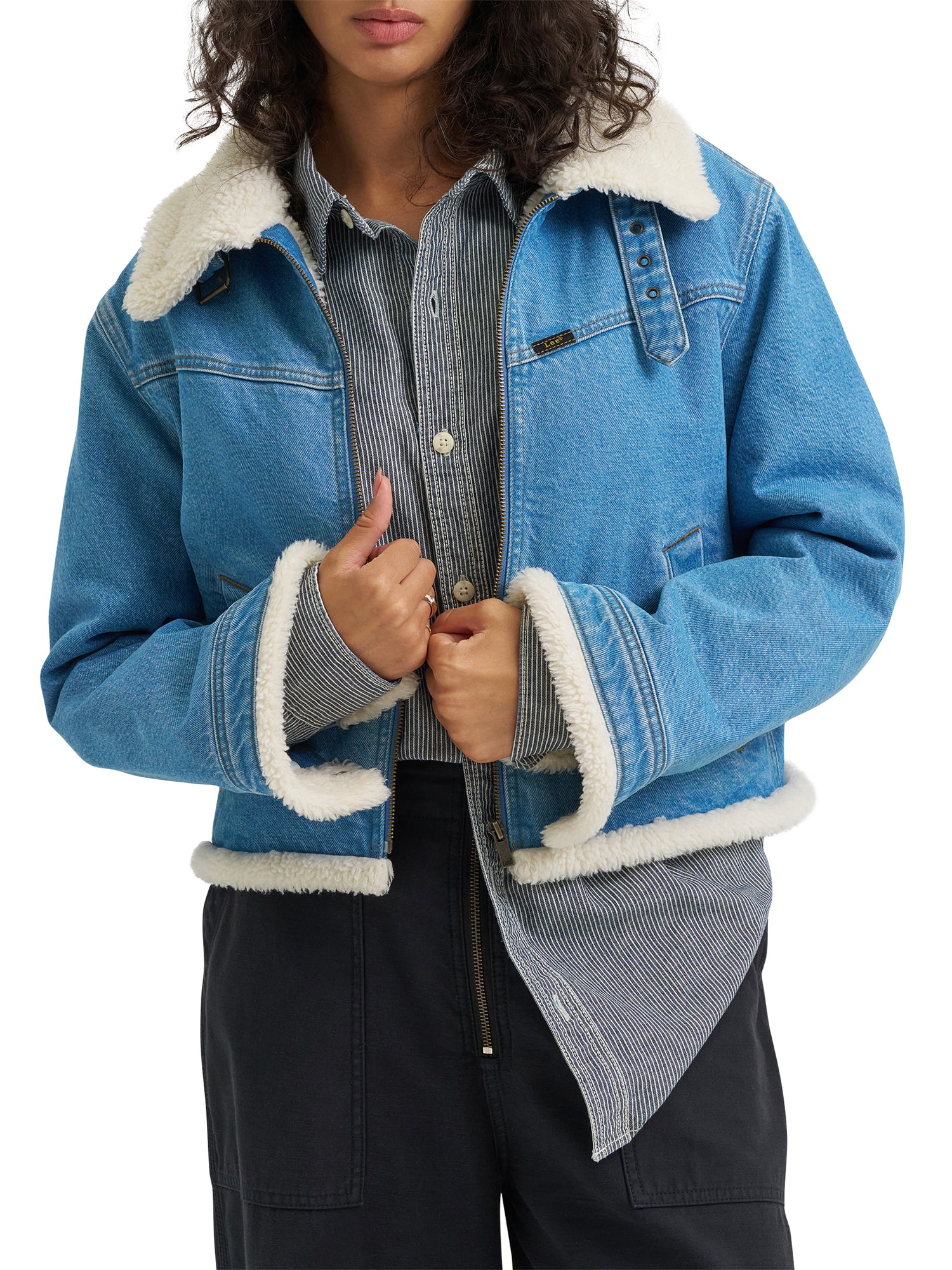 Lee Womens Aviator Denim Jacket