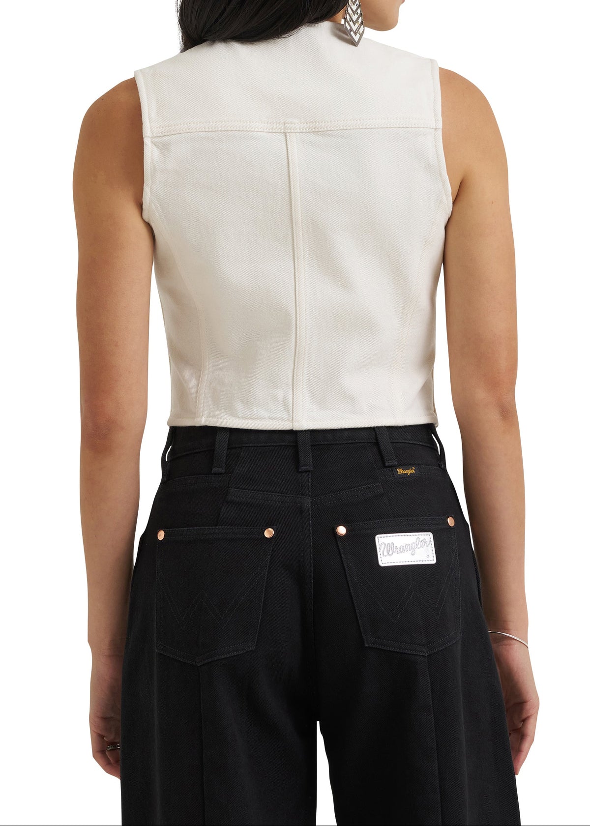 Wrangler X Lainey Wilson White Denim Vest