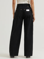 Wrangler X Lainey Wilson Tour Barrel Jean Midnight clean vertical seams running down each leg