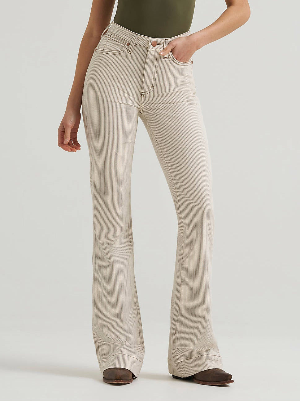 Wrangler Womens Retro Bailey Pinstripe Trouser Jean