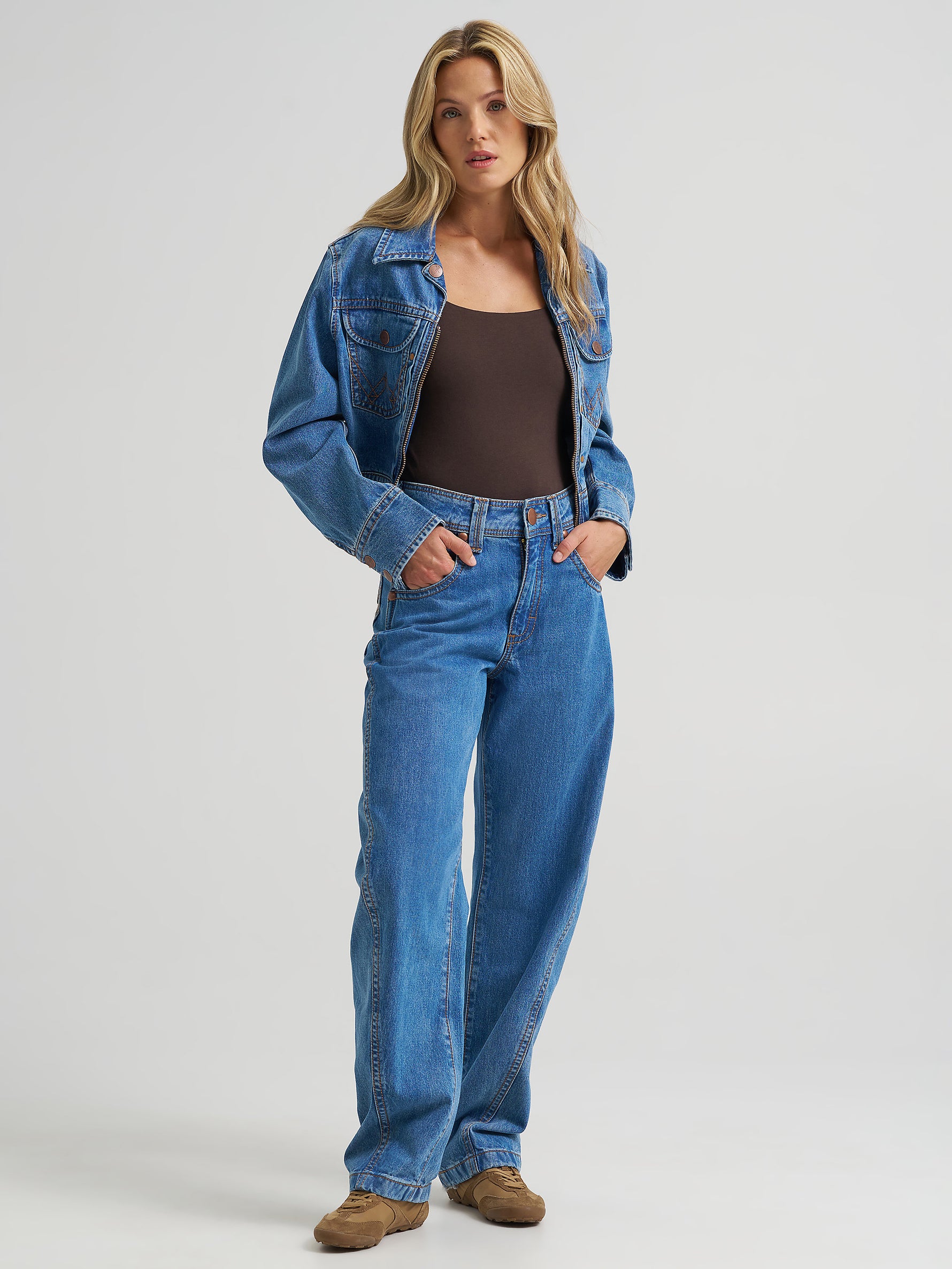 Western clothing womens fashion Utah Wrangler Womens Super Barrel Jean Cowboy Fade SKU 112386069 Boltranchstore.com free shipping