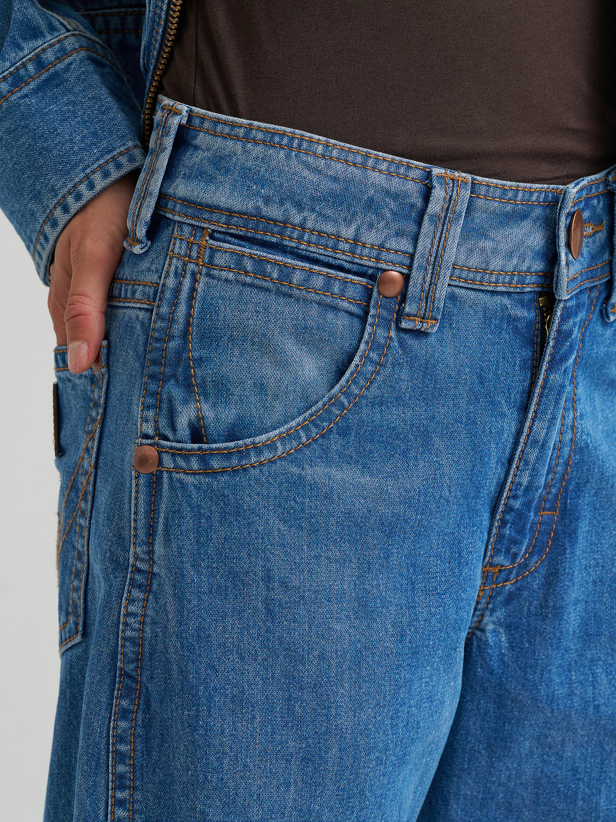 Womens boutique Utah western fashion rodeo Wrangler Womens Super Barrel Jean Cowboy Fade SKU 112386069 Boltranchstore.com free shipping