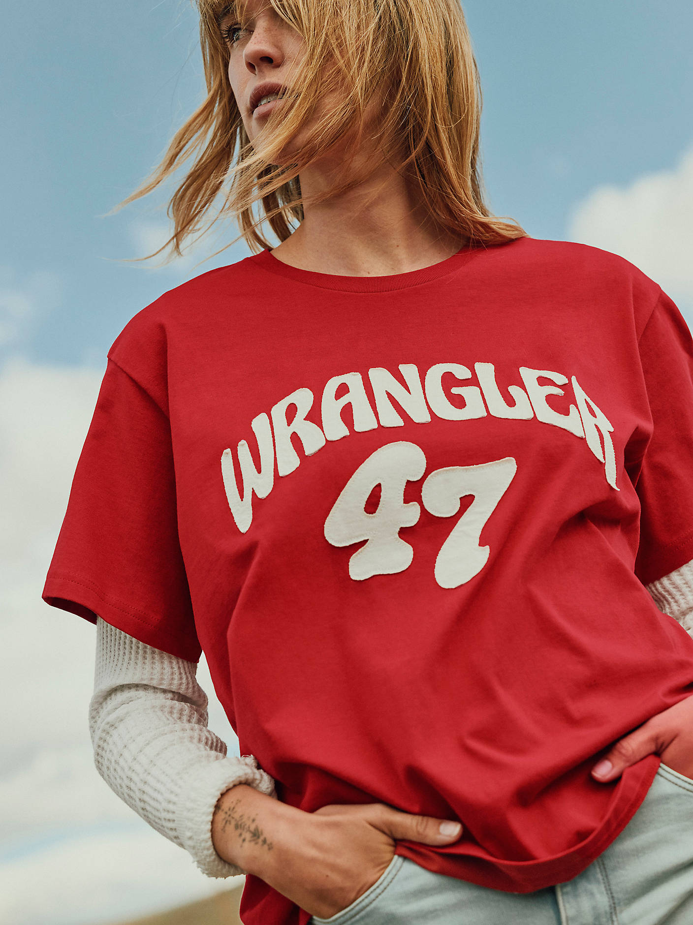 Wrangler Womens Bubble Girlfriend Graphic Tee