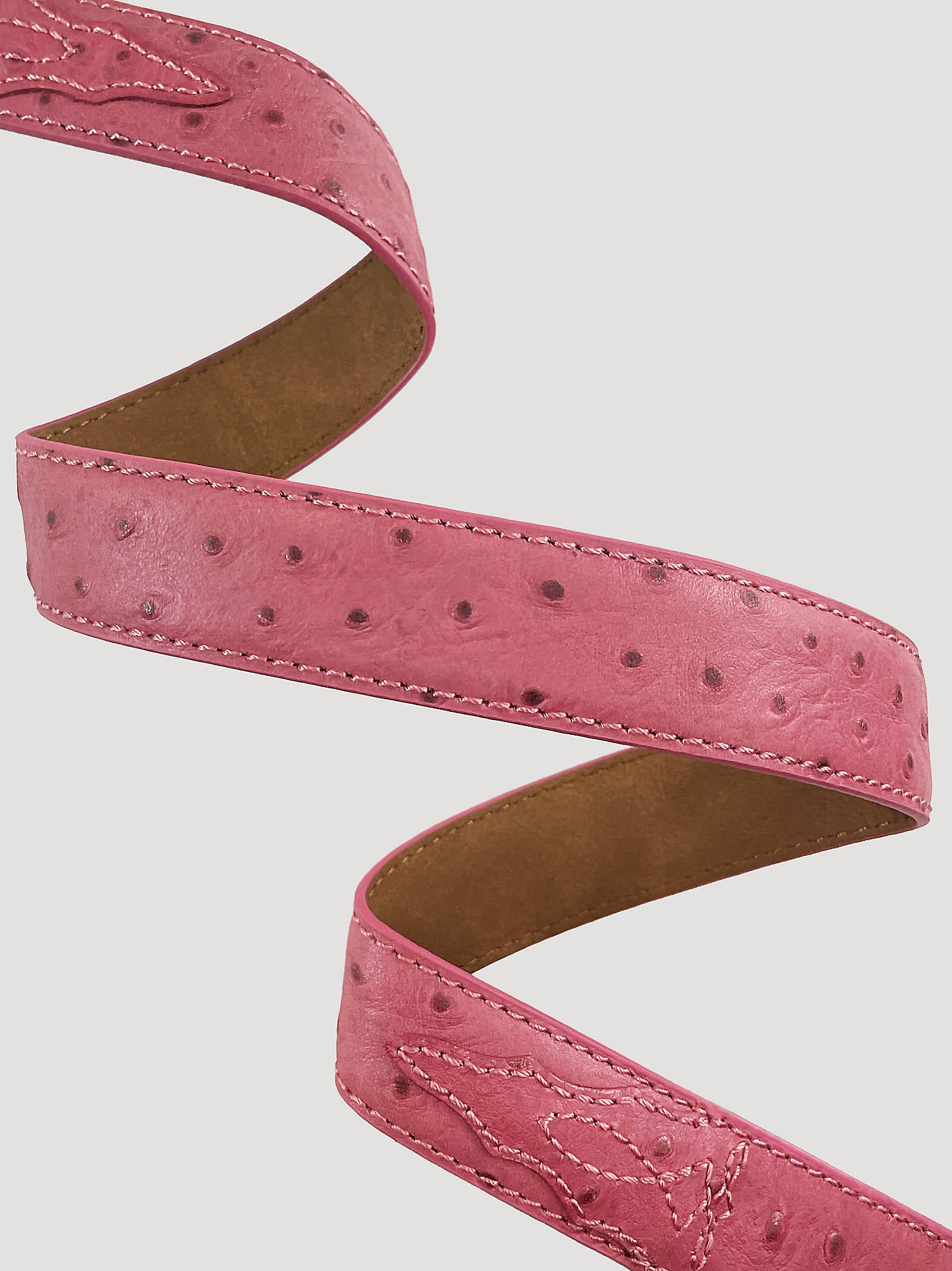 Wrangler Girls Ostrich Print Leather Belt