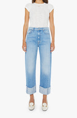Mother Half-Pipe Ankle Cuff Fray in Last Bite 11406-1085-LBI womens cuffed denim Mother denim popular viral spring 2026 Boltranchstore.com Free Shipping