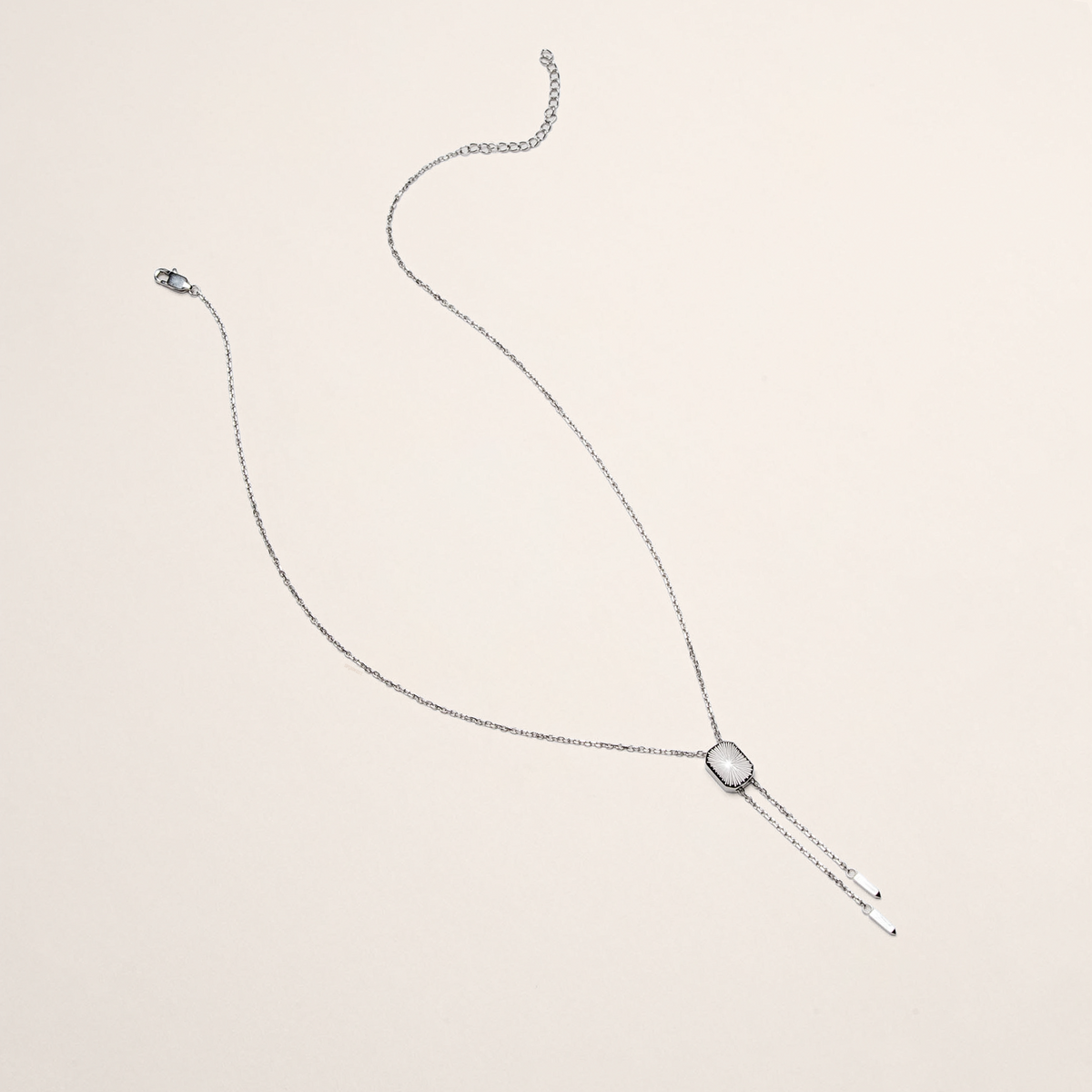 Hayden Bolo Tie Necklace Silver