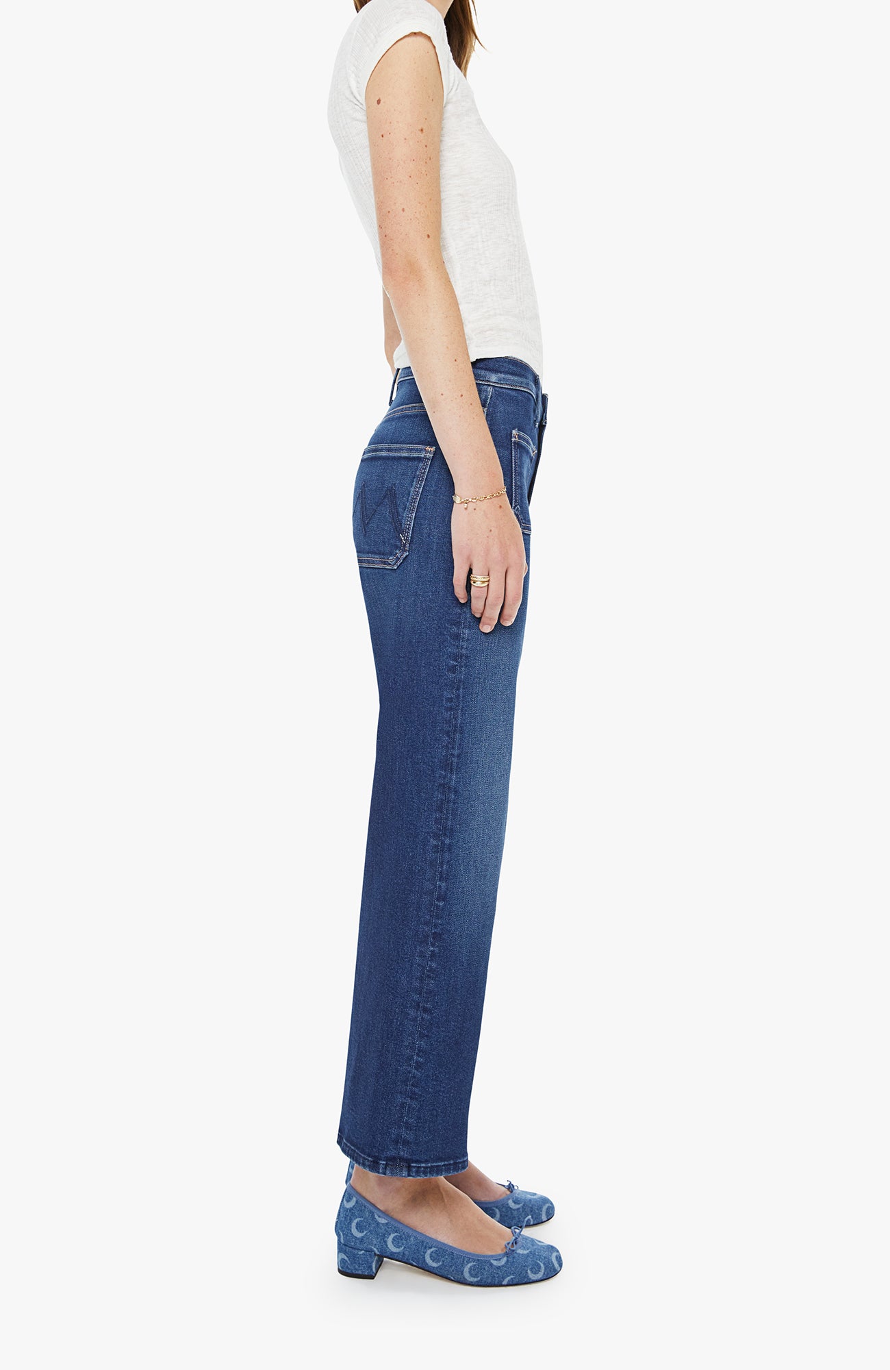 Mother Patch Pocket Mid Rise Maven Ankle in Cocktail Hour