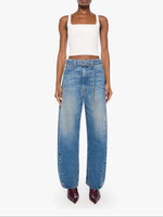 11696-1321 Mother SNACKS The Belted Spoonful Nerdy at boltranchstore.com in stock free shipping womens wide-leg blue denim jeans belted jeans in style jeans 