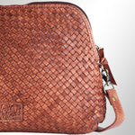 American Darling Crossbody Genuine Leather women bag western Bag hand dyed braided leather texture with a vintage finish ranch wear