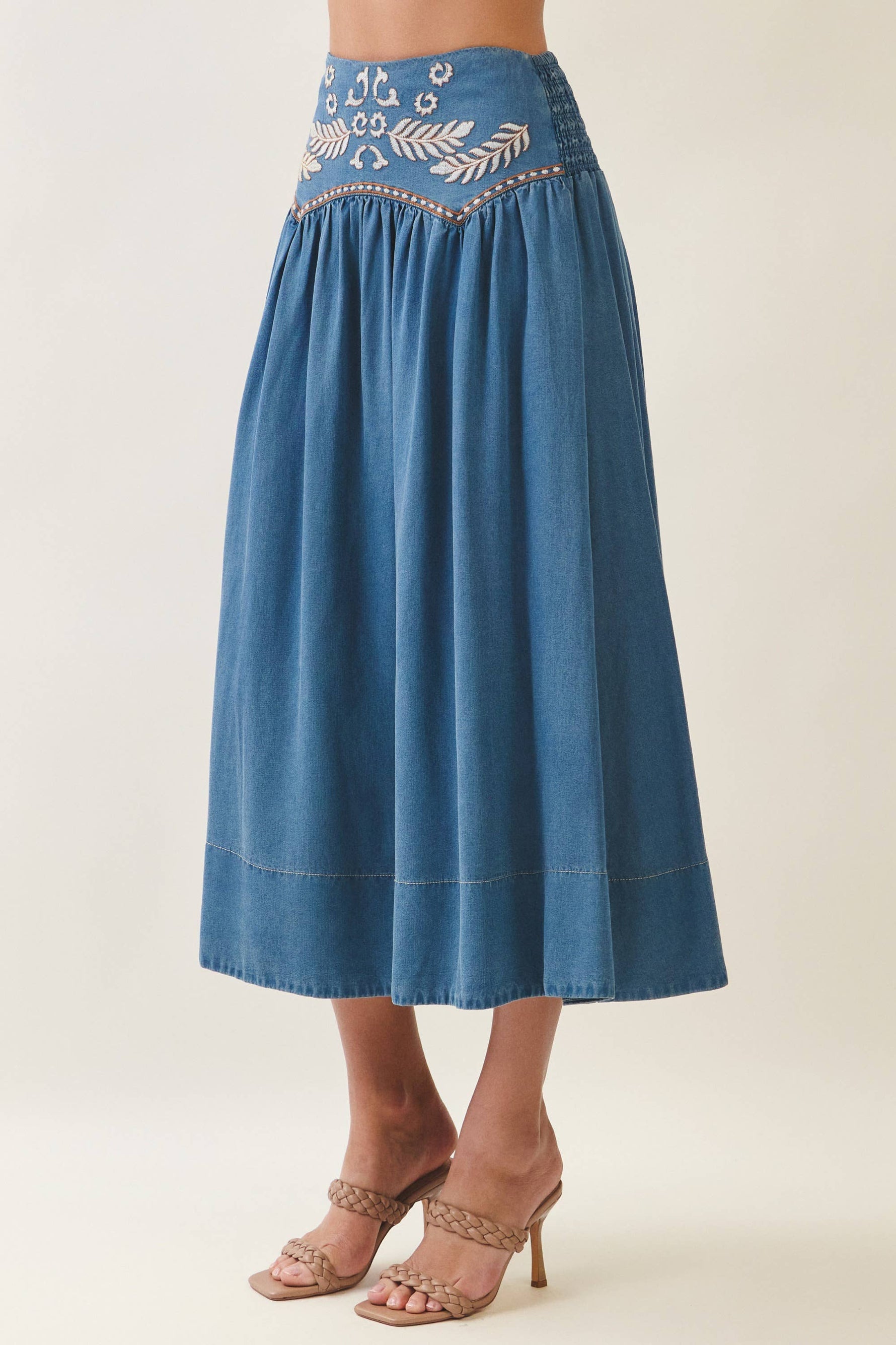 Womens western boutique Utah Waist Embroidered Detail Skirt C6059 Boltranchstore.com free shipping