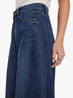 Mother Denim SNACKS The Spoonful Nerdy Fresh Squeezed deep indigo faded wash with a drapey hand ranch wear