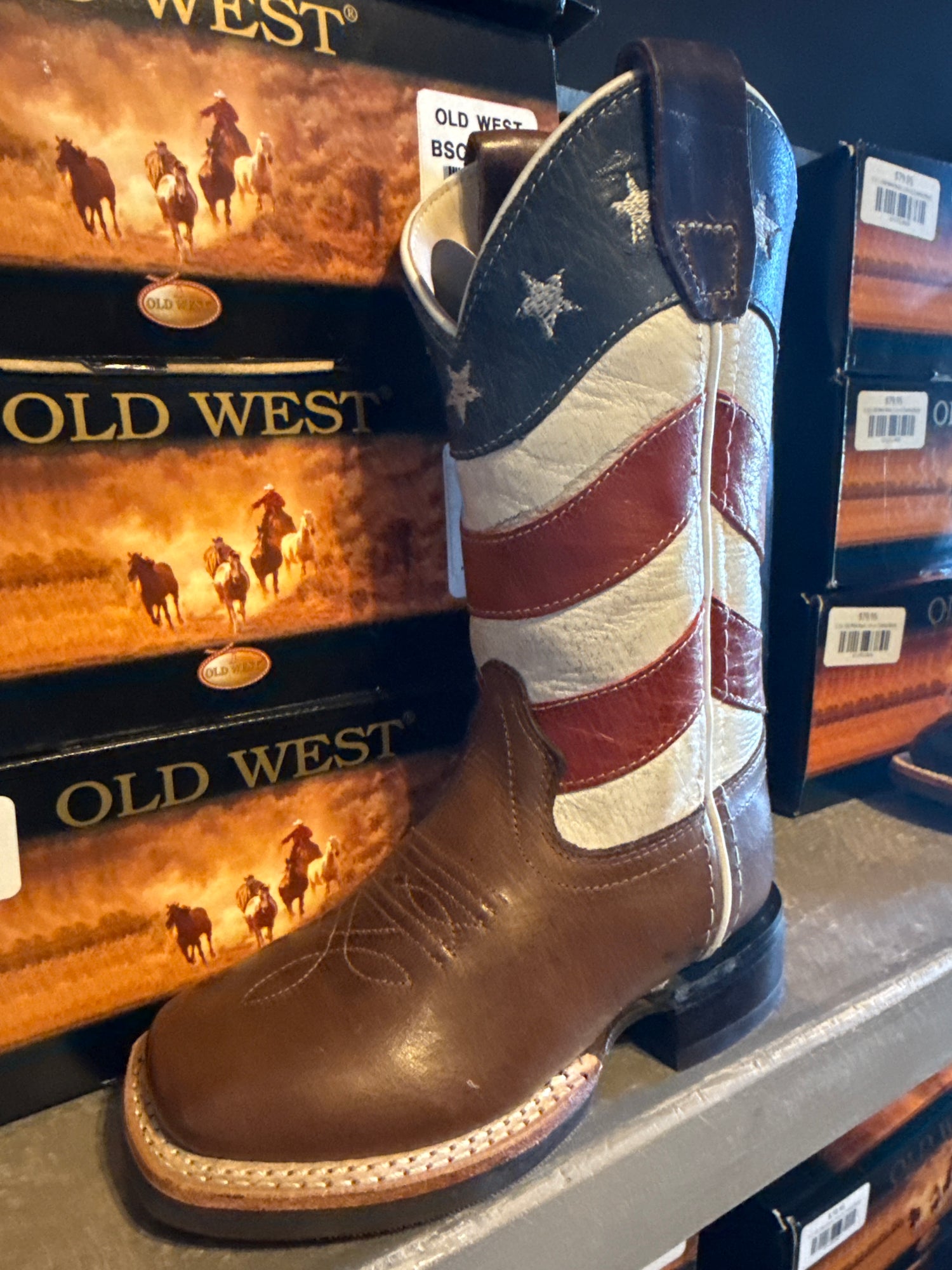 Old West Americana Kids Boot