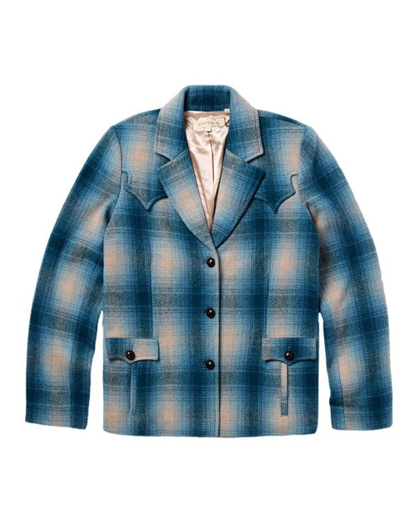 Stetson Womens Wool Plaid Blazer