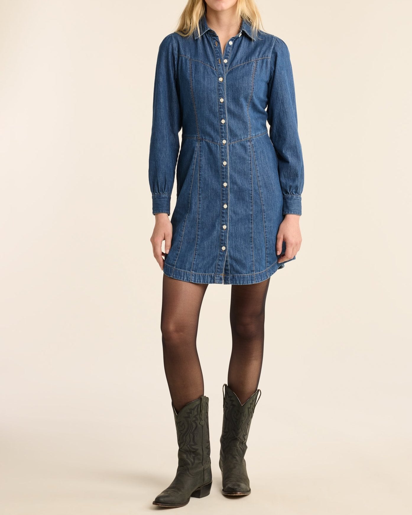 Pendleton Button Front Chambray Dress