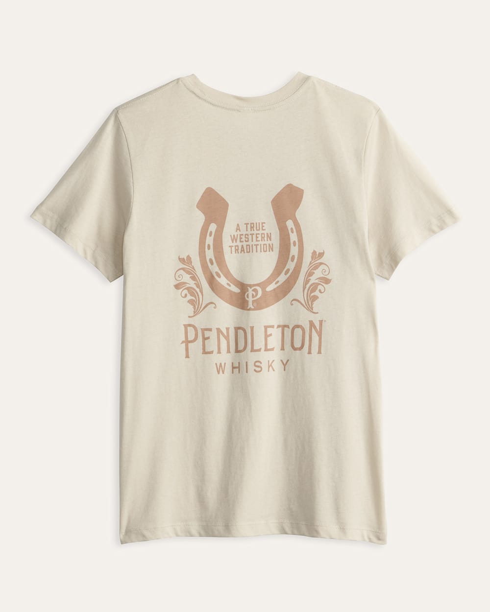Pendleton Womens Whisky Graphic Tee  featuring a soft cotton fabric, relaxed fit, and a vintage-inspired whiskey-themed print on the front western boutique free shipping at boltranchstore.com