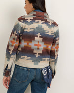 Womens fashion western clothing Pendleton Womens Dakota Western Jacket Shiprock Blue Mix TF687 Boltranchstore.com free shipping