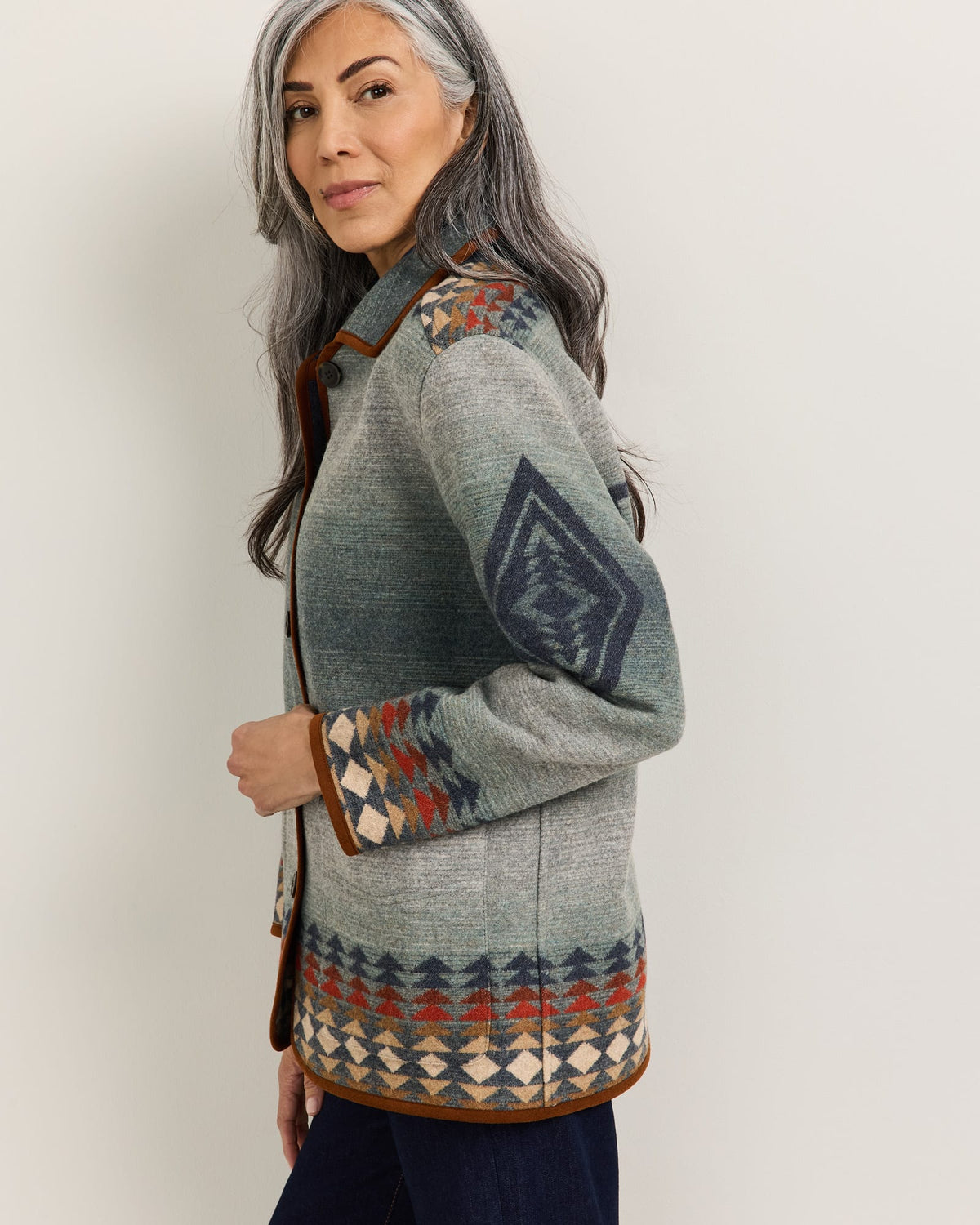 Pendleton Womens Reversible Harding Indigo Coat