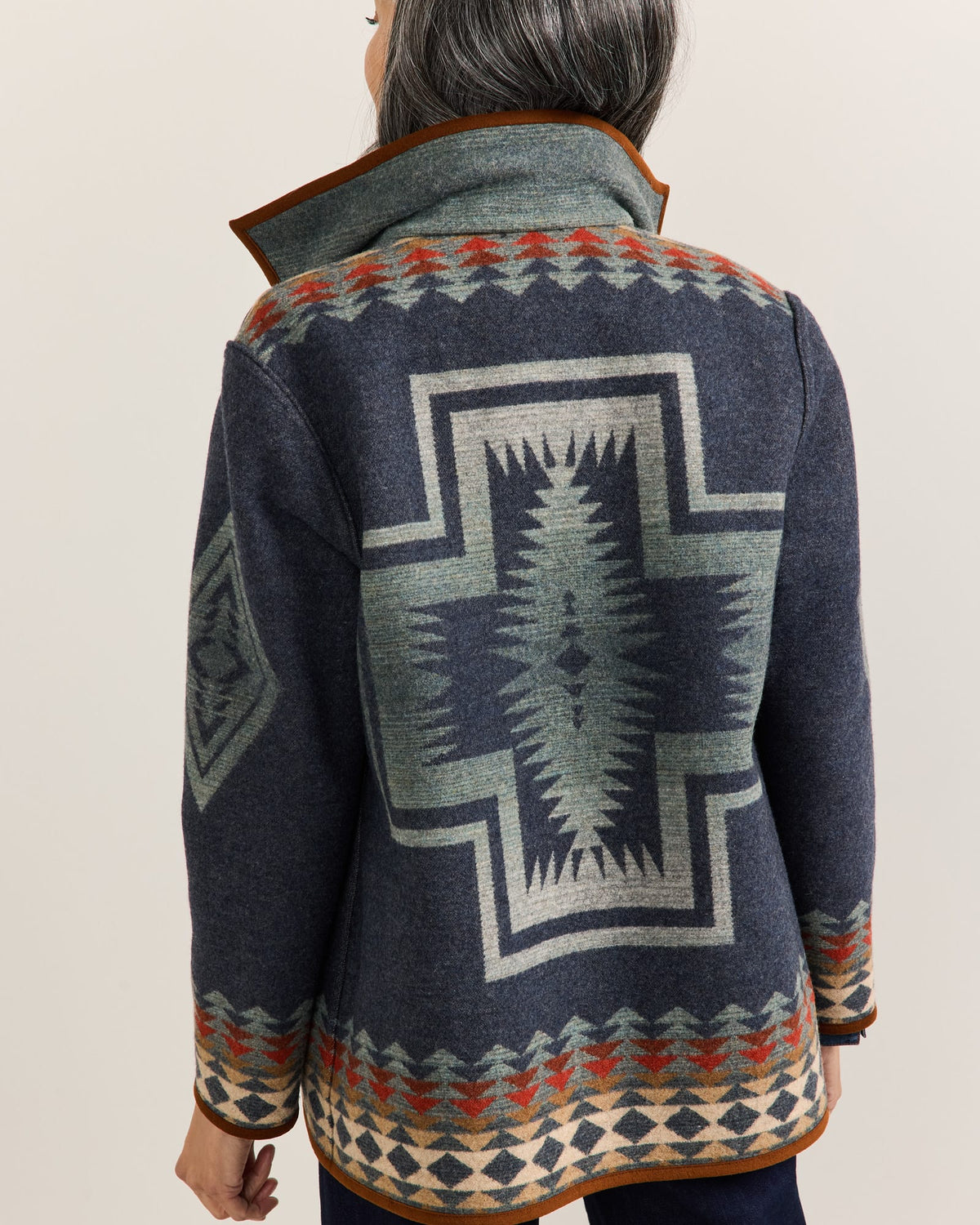 Pendleton Womens Reversible Harding Indigo Coat