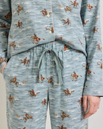 Pendleton Womens Cowboy Print Flannel Pajama Set soft brushed cotton flannel that keeps you warm on cooler nights ranch wear