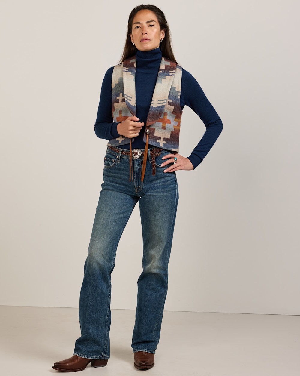 Pendleton Womens Dakota Western Wool Vest