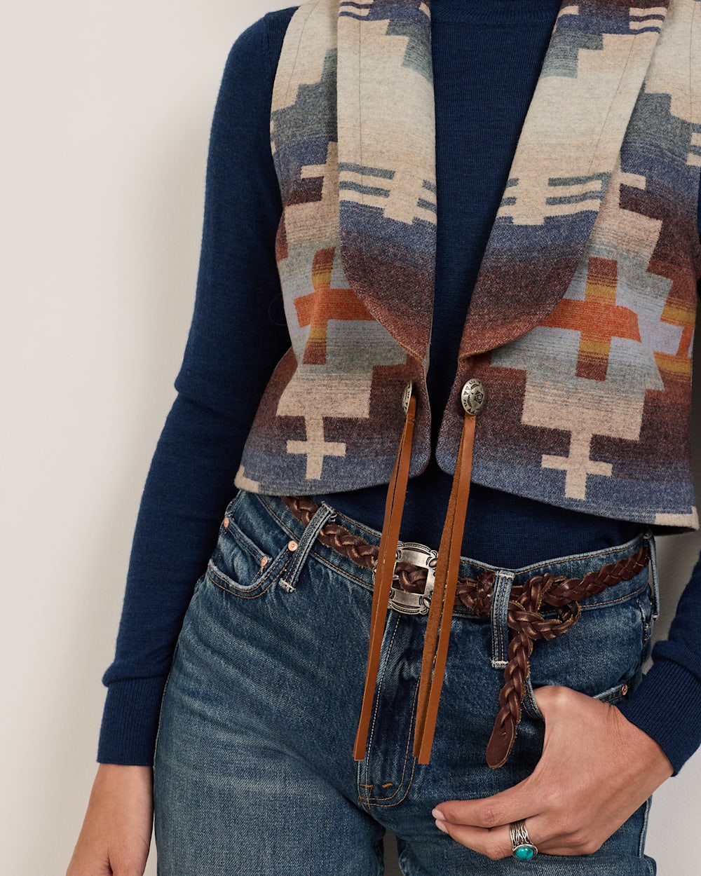 Pendleton Womens Dakota Western Wool Vest